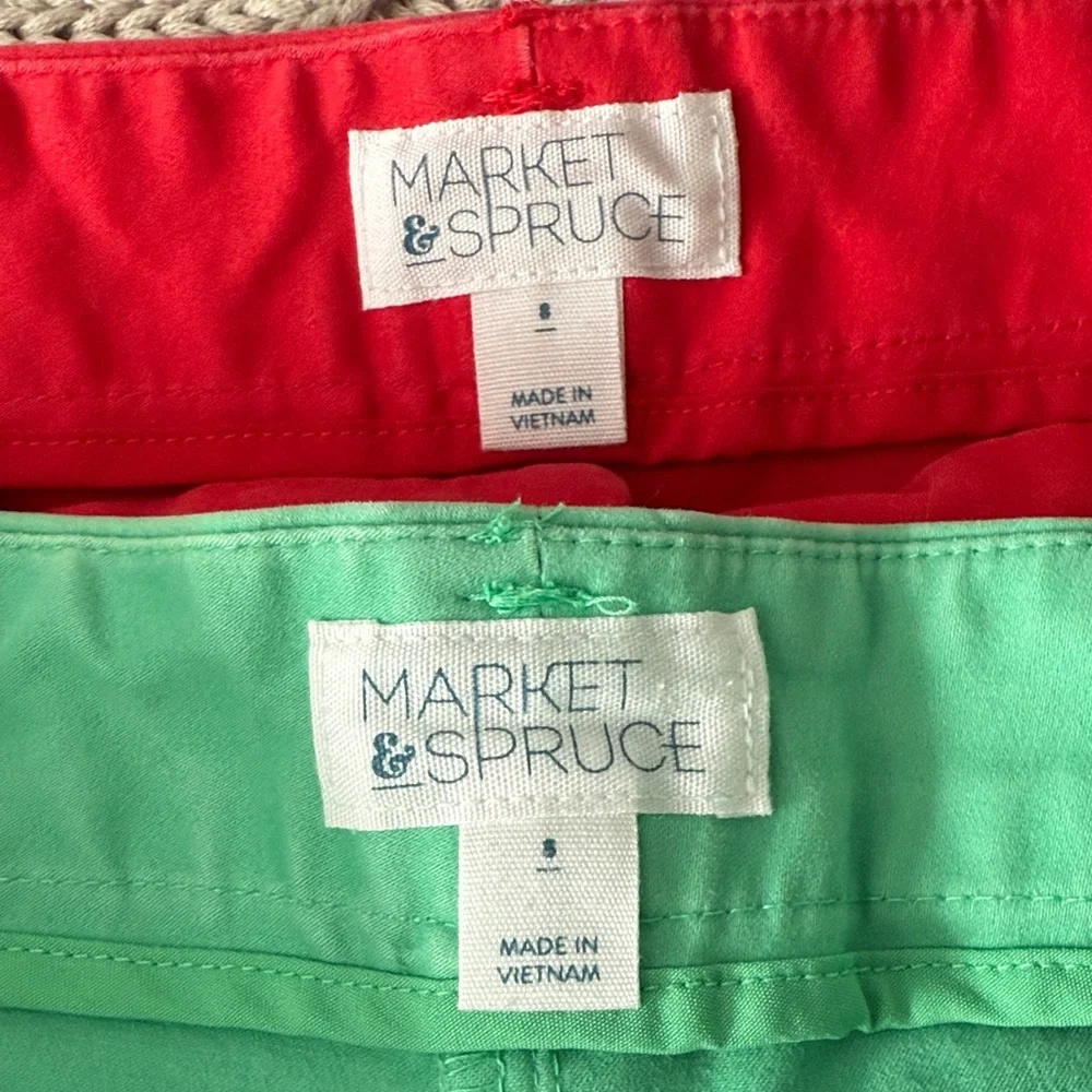 Market & Spruce Red and Green Women's Shorts - Picture 3 of 6